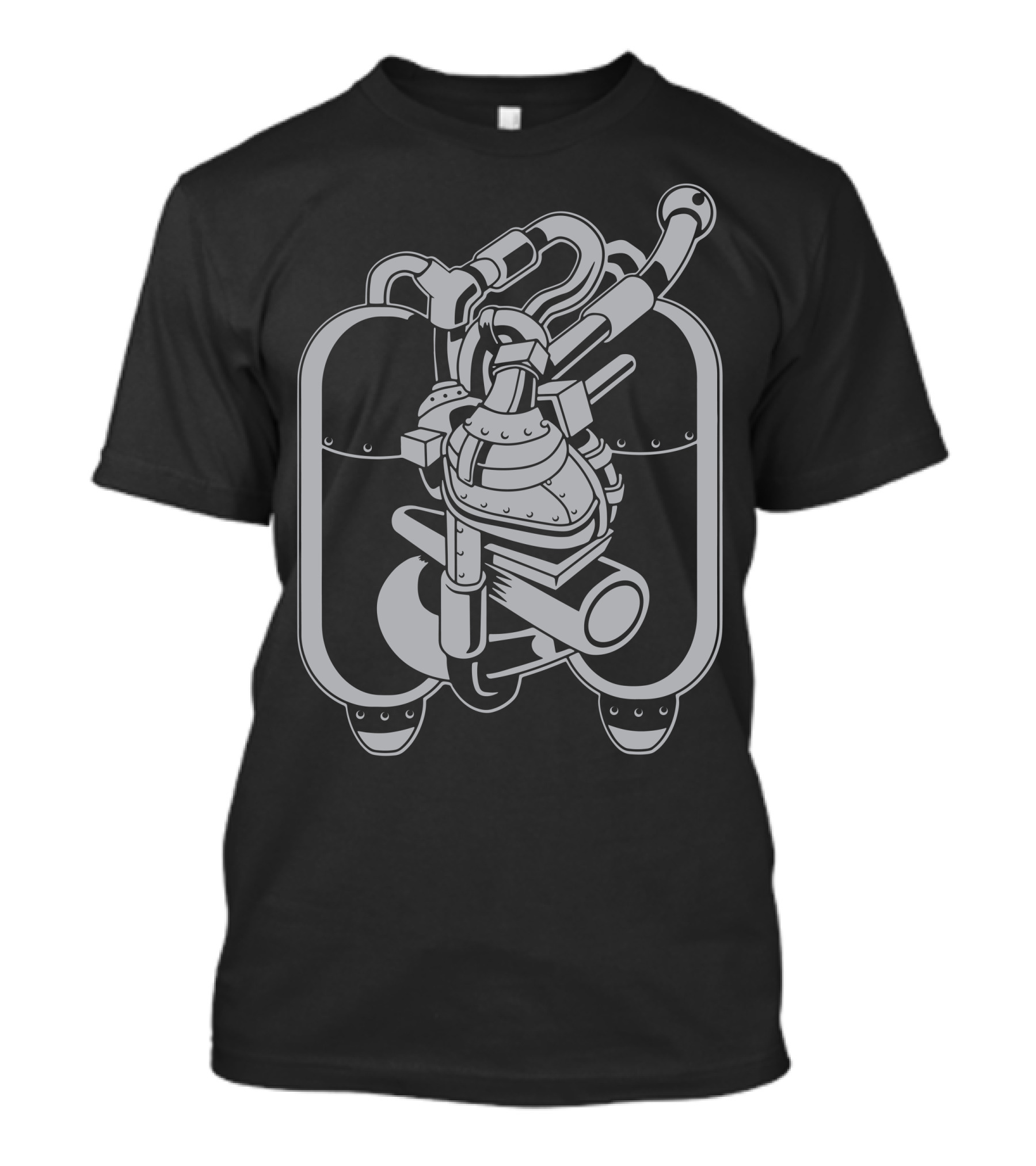 Steampunk Mechanical Heart With Tubes And Gears T-Shirt