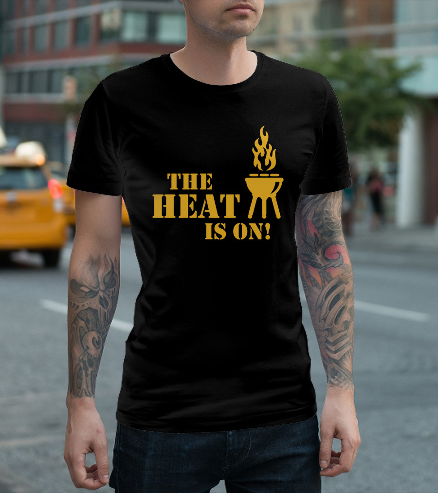 The Heat Is On Barbecue Flame Grill T-Shirt