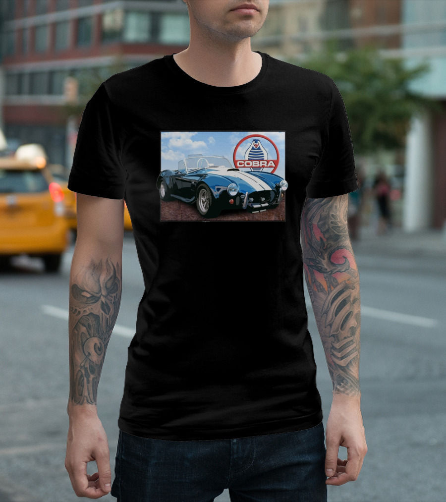 1960 AC Cobra Sky with Iconic Cobra Logo Ideal Birthday Present T-Shirt