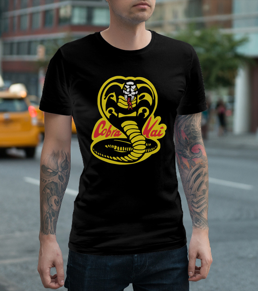 Cobra Kai Logo Yellow Red Snake T-Shirt