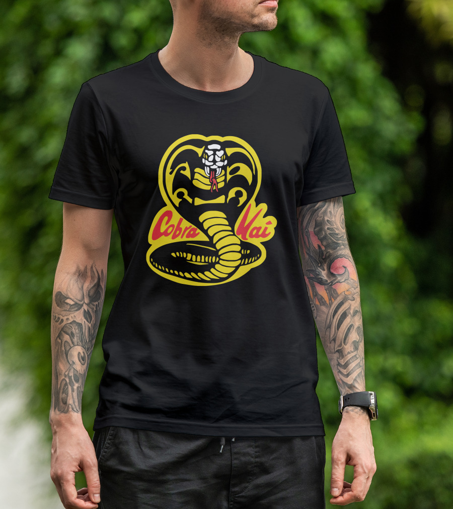 Cobra Kai Logo Yellow Red Snake T-Shirt