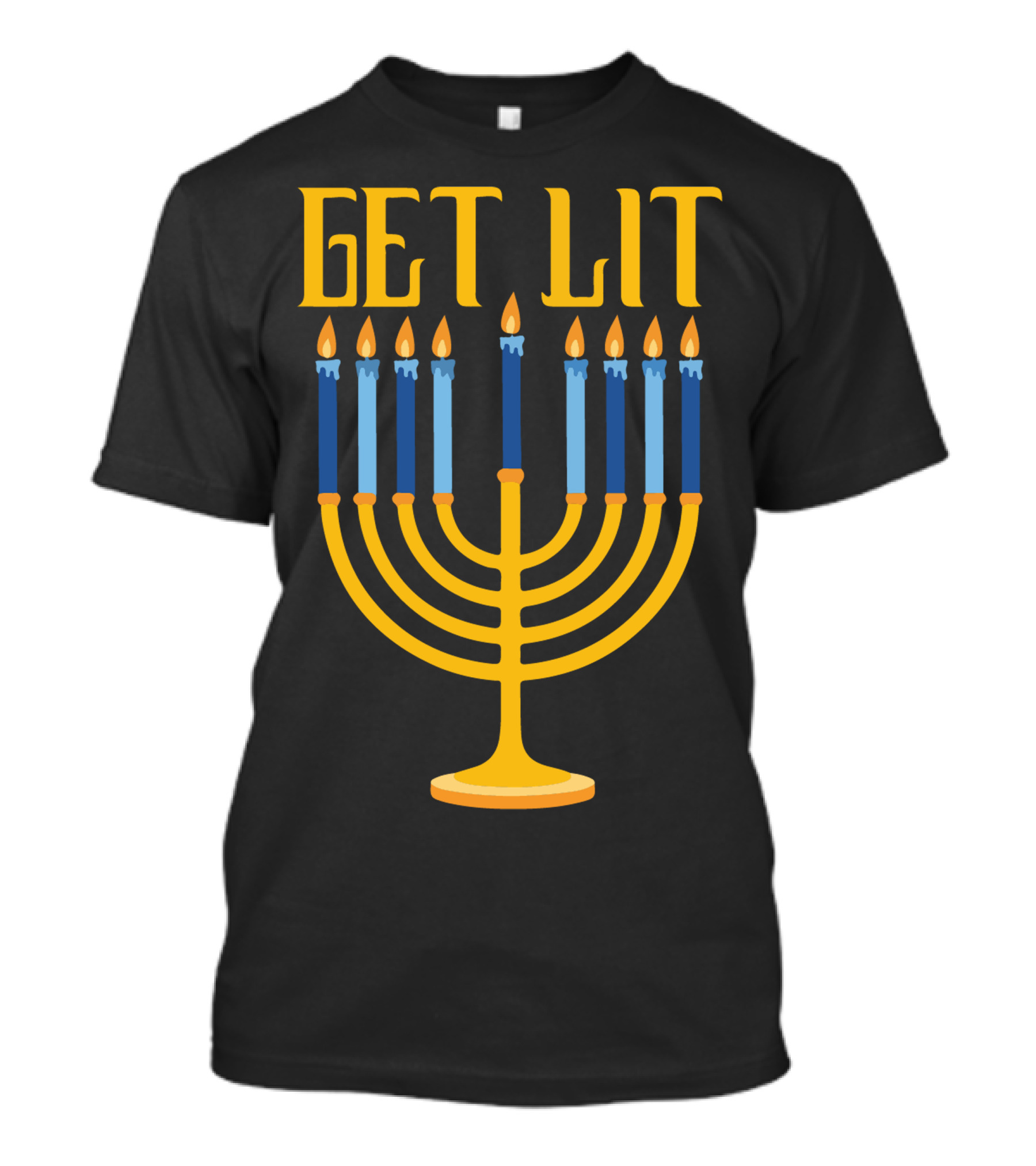 Get Lit Menorah Candle Hanukkah T-Shirt