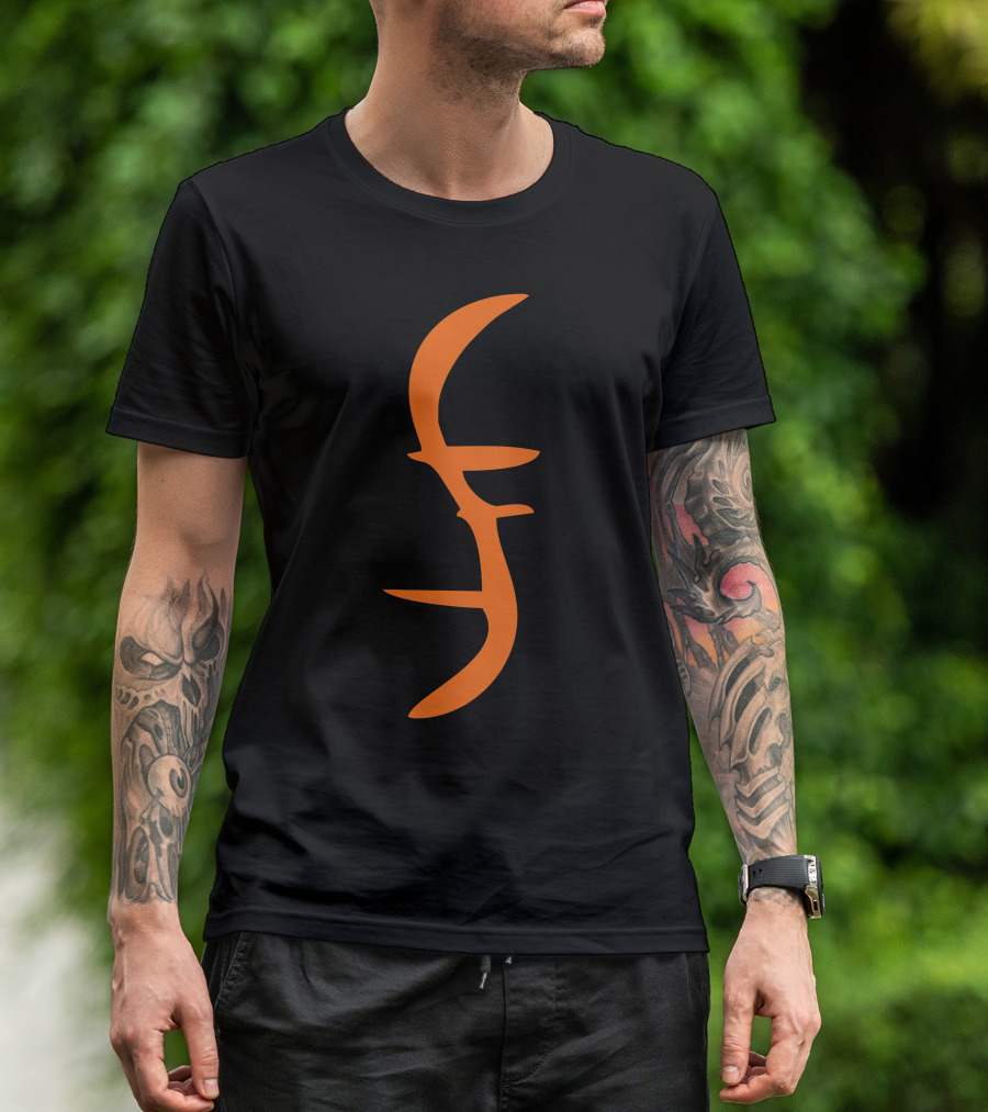 Helix Of Heroes Sci Fi Superhero Symbol Cool Orange T-Shirt