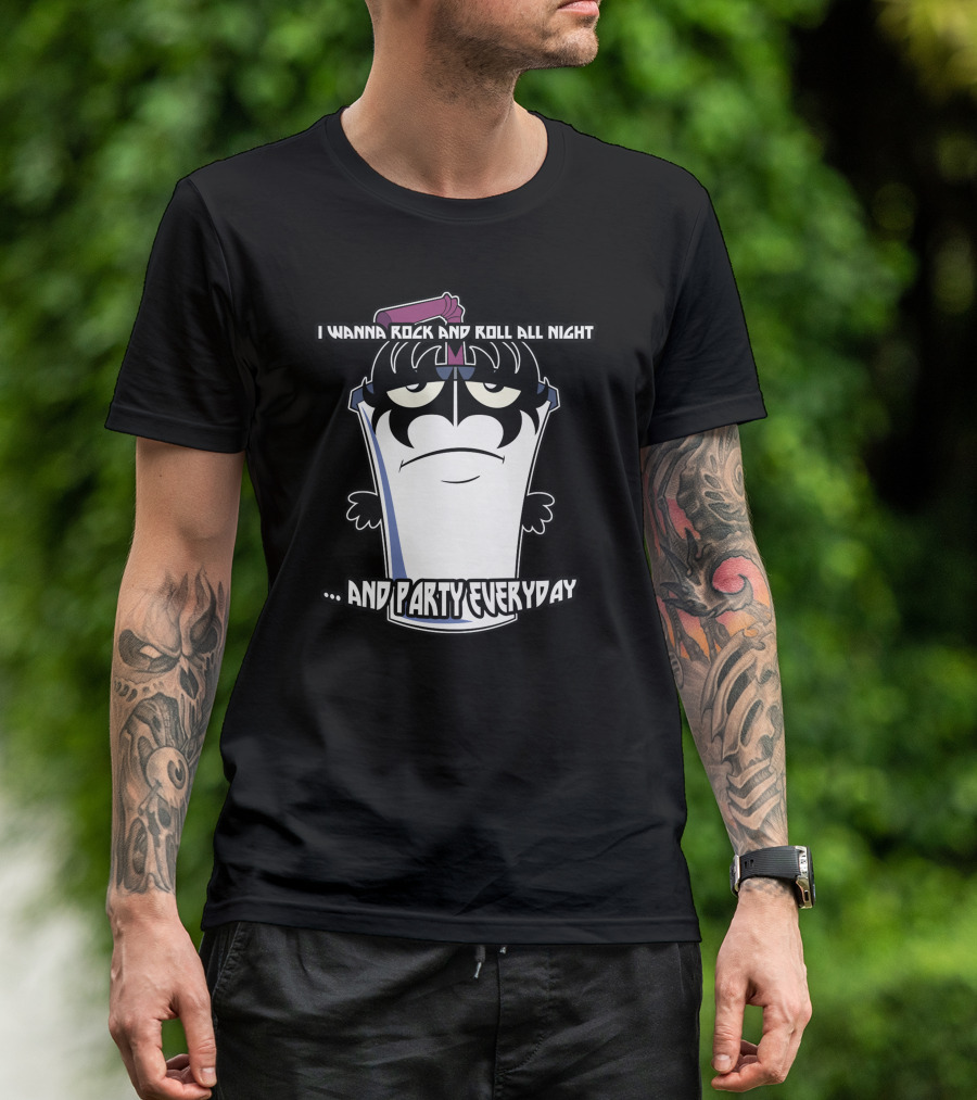 I Wanna Rock And Roll All Night Master Shake Kiss Demon Party Everyday T-Shirt