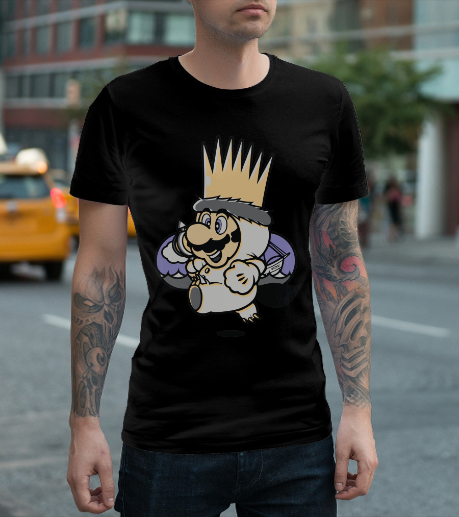 Maxooki Crowned Mario Fusion Sky Adventure T-Shirt