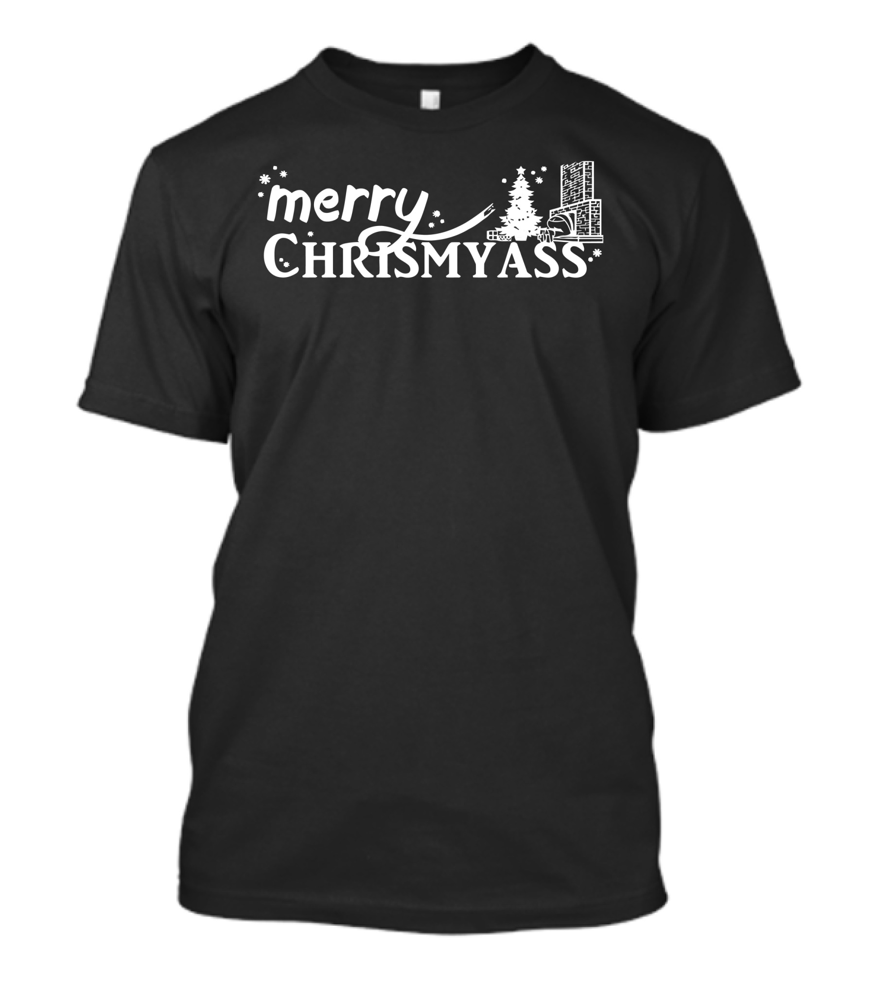 Merry Chrismyass Funny Holiday Sweatshirt With Festive Tree And Skyline T-Shirt