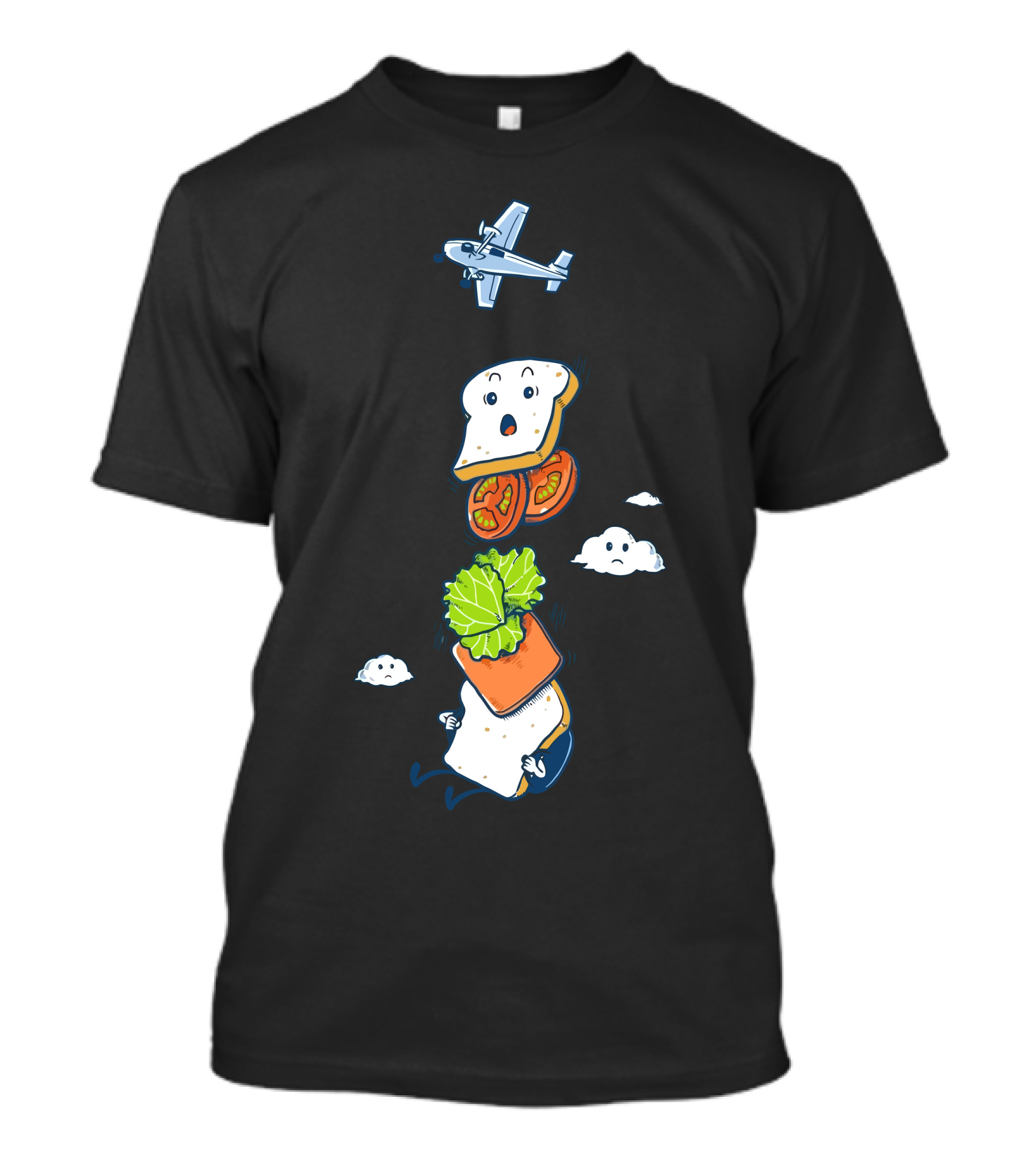 Mid Air Disintegrated Sandwich Plane Clouds T-Shirt