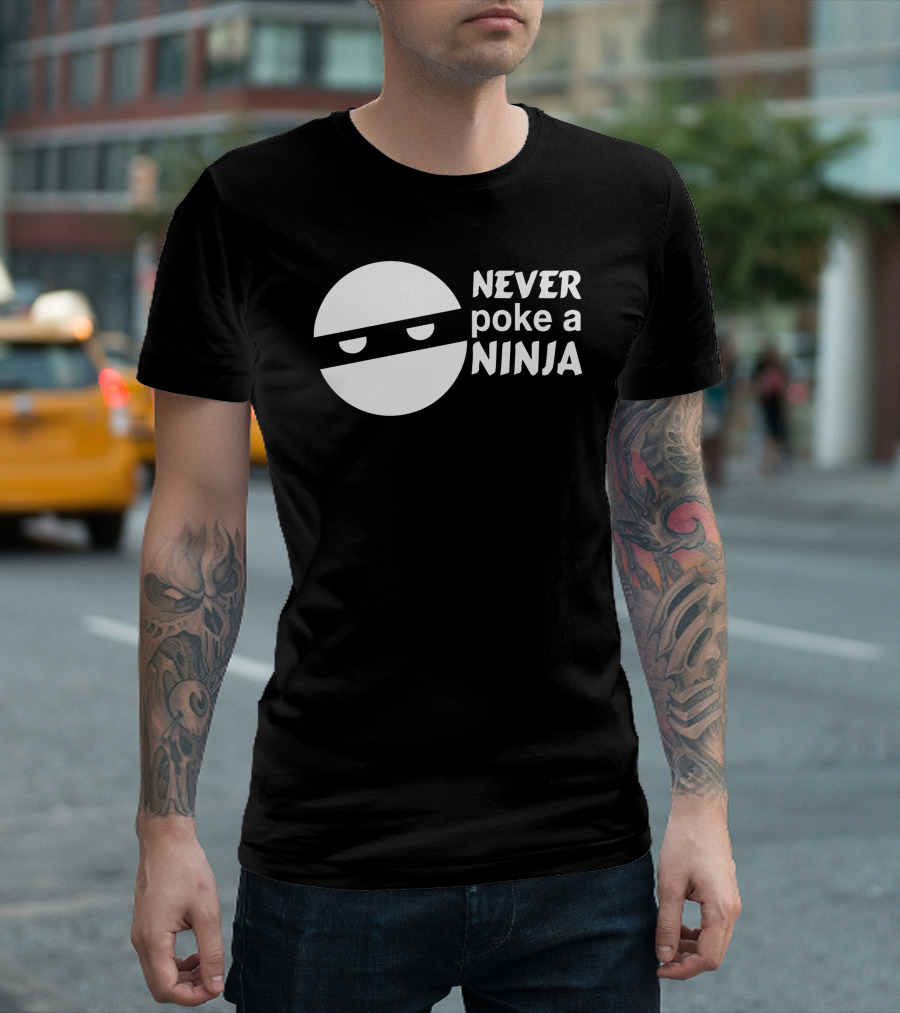 Never Poke a Ninja Mask Emoji T-Shirt