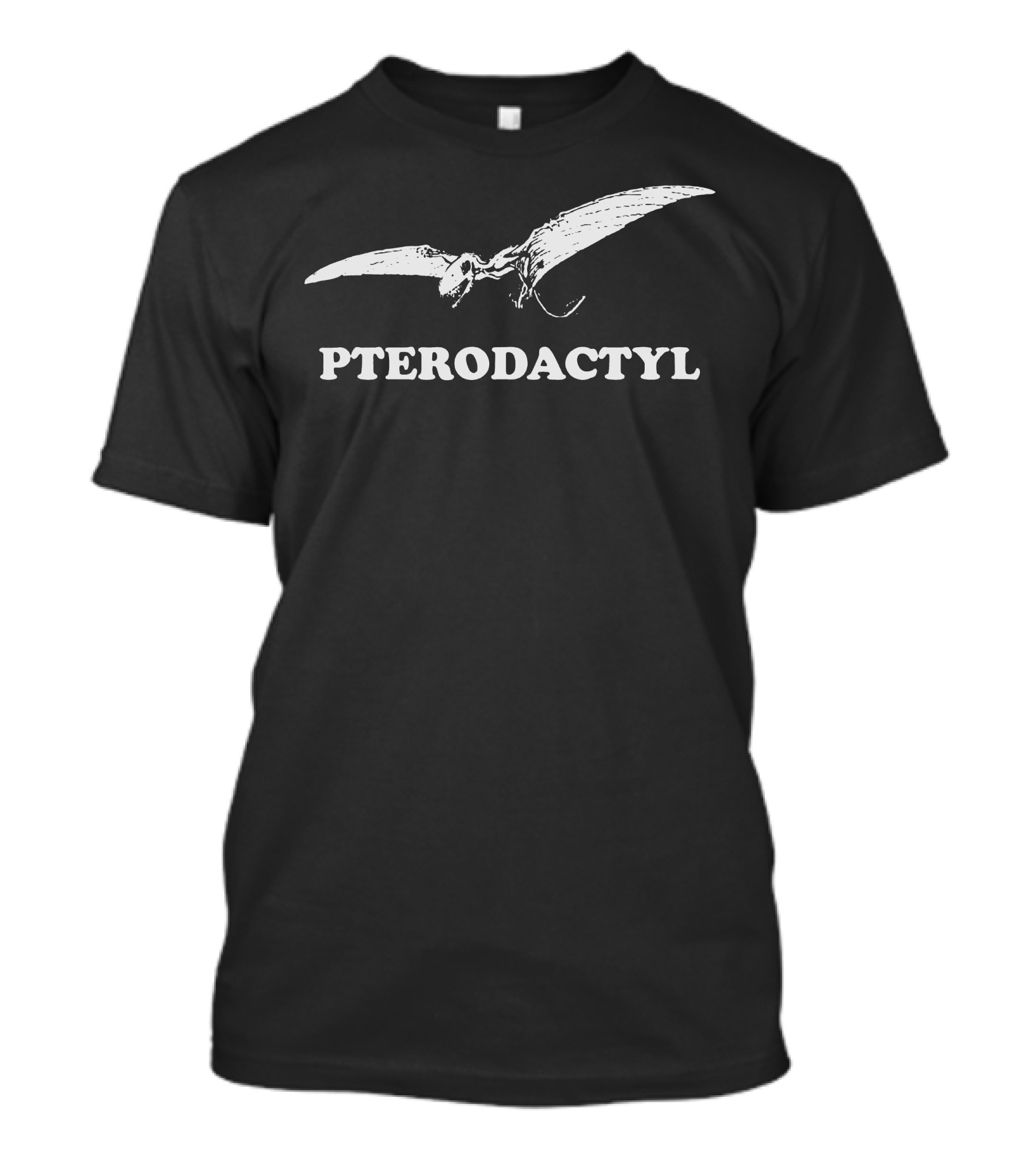 Pterodactyl Dinosaur Black T-Shirt