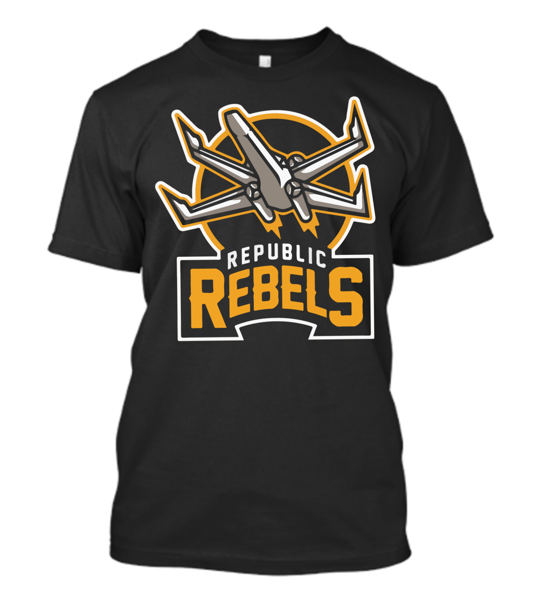 Republic Rebels Starfighter Pilot Squadron Skiing T-Shirt