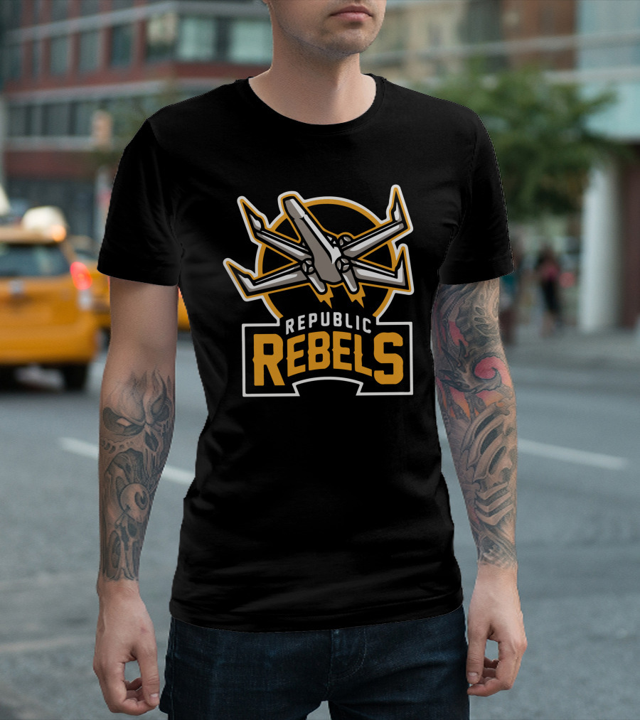 Republic Rebels Starfighter Pilot Squadron Skiing T-Shirt