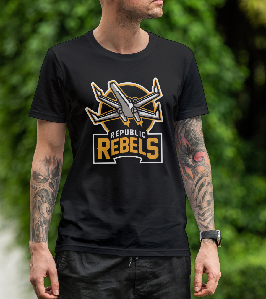 Republic Rebels Starfighter Pilot Squadron Skiing T-Shirt