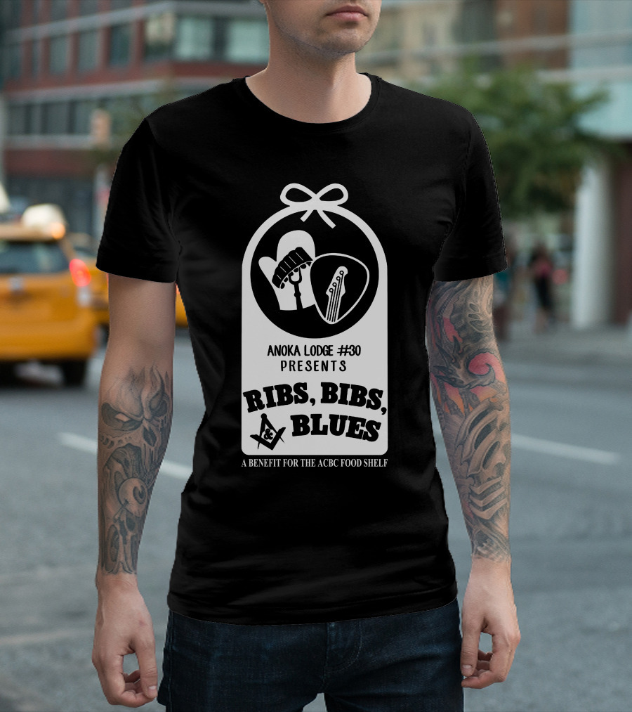 Anoka Lodge #30 Presents Ribs Bibs And Blues A Benefit for the ACBC Food Shelf T-Shirt