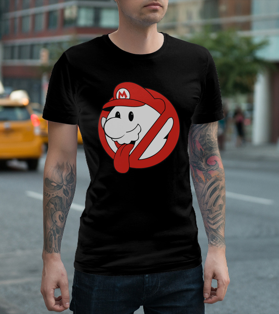 Ghostbuster Mario Boo Crossover T-Shirt