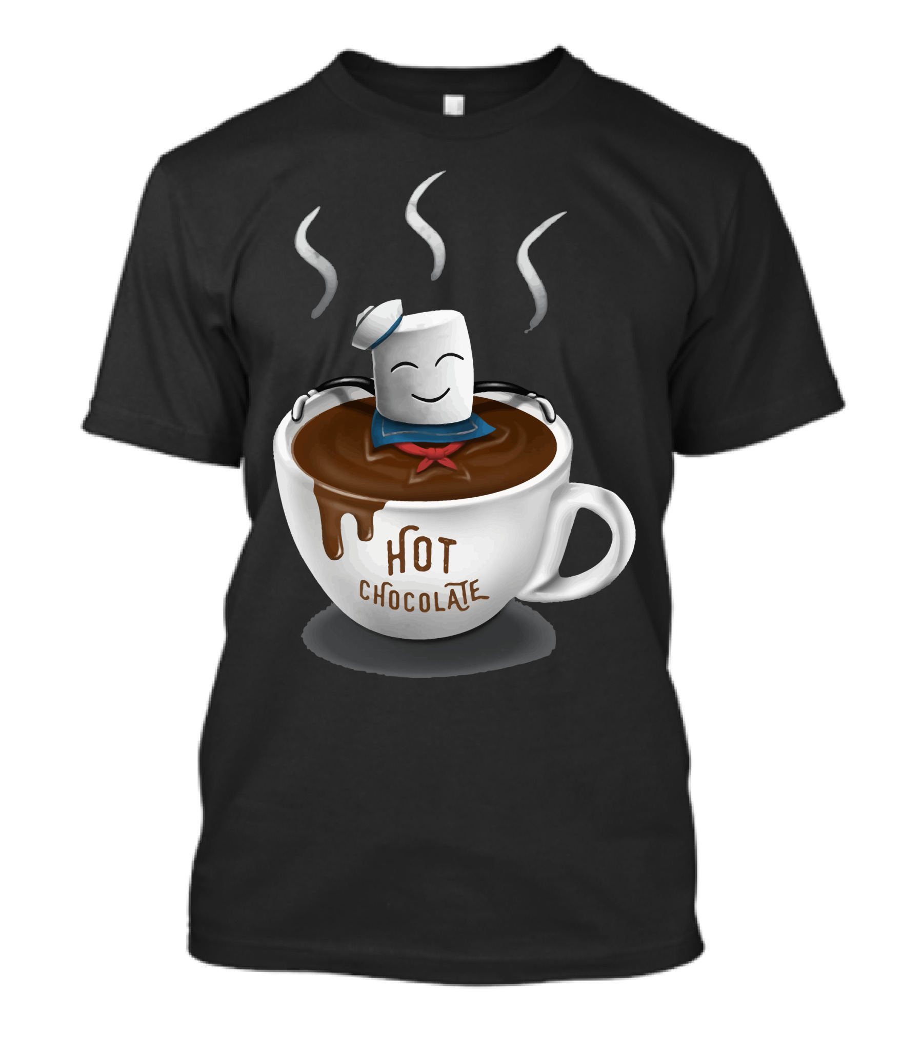 Smiling Marshmallow Man In Cup Of Hot Chocolate T-Shirt