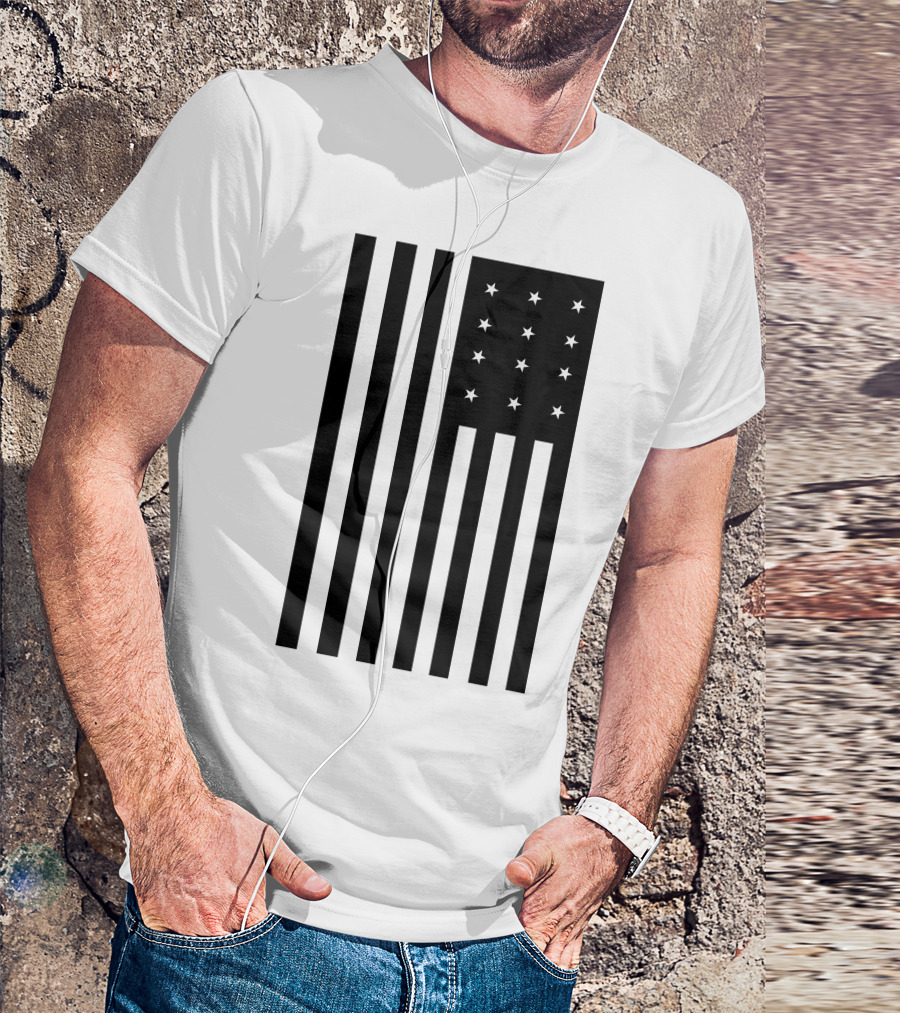 Black Flag 12 Stars Black American Civil Rights Southerncartel T-Shirt