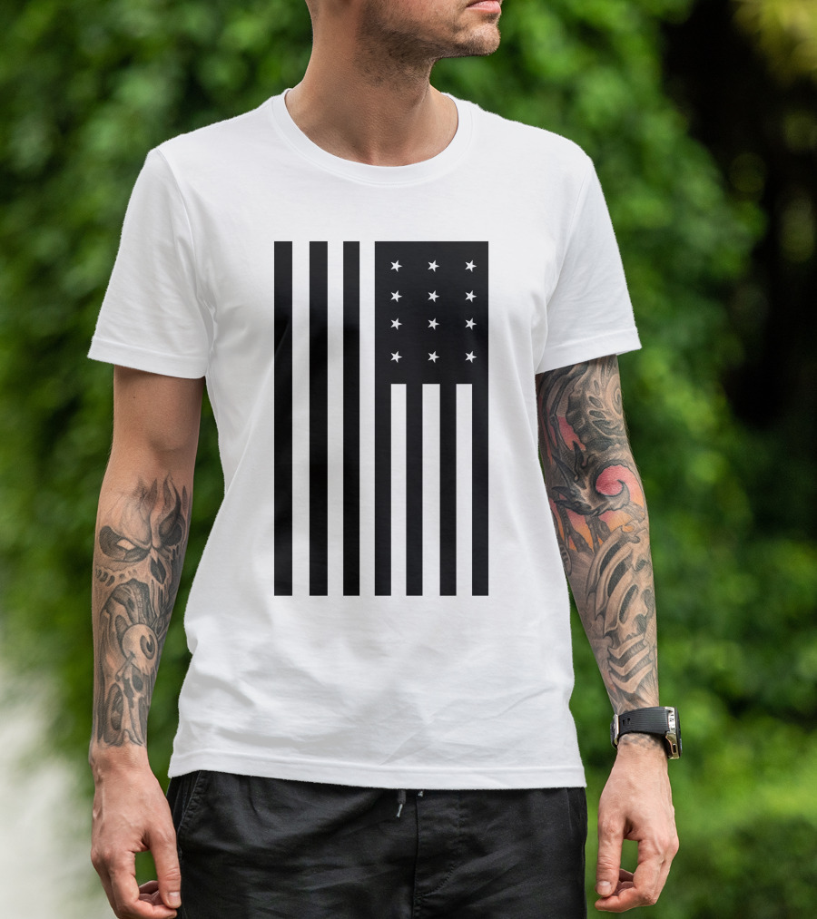 Black Flag 12 Stars Black American Civil Rights Southerncartel T-Shirt