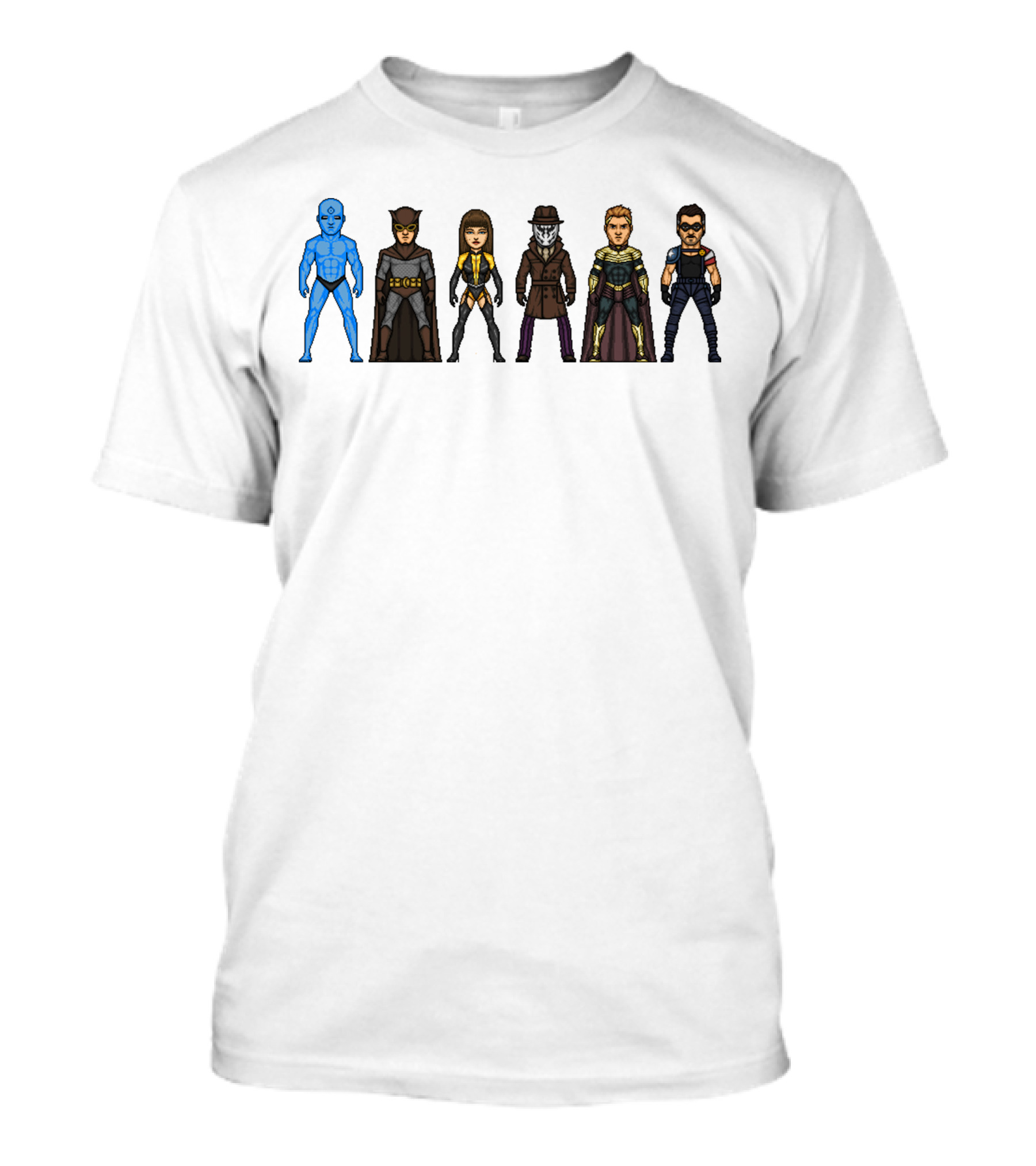 Cartoon Heroes Watchmen Characters T-Shirt