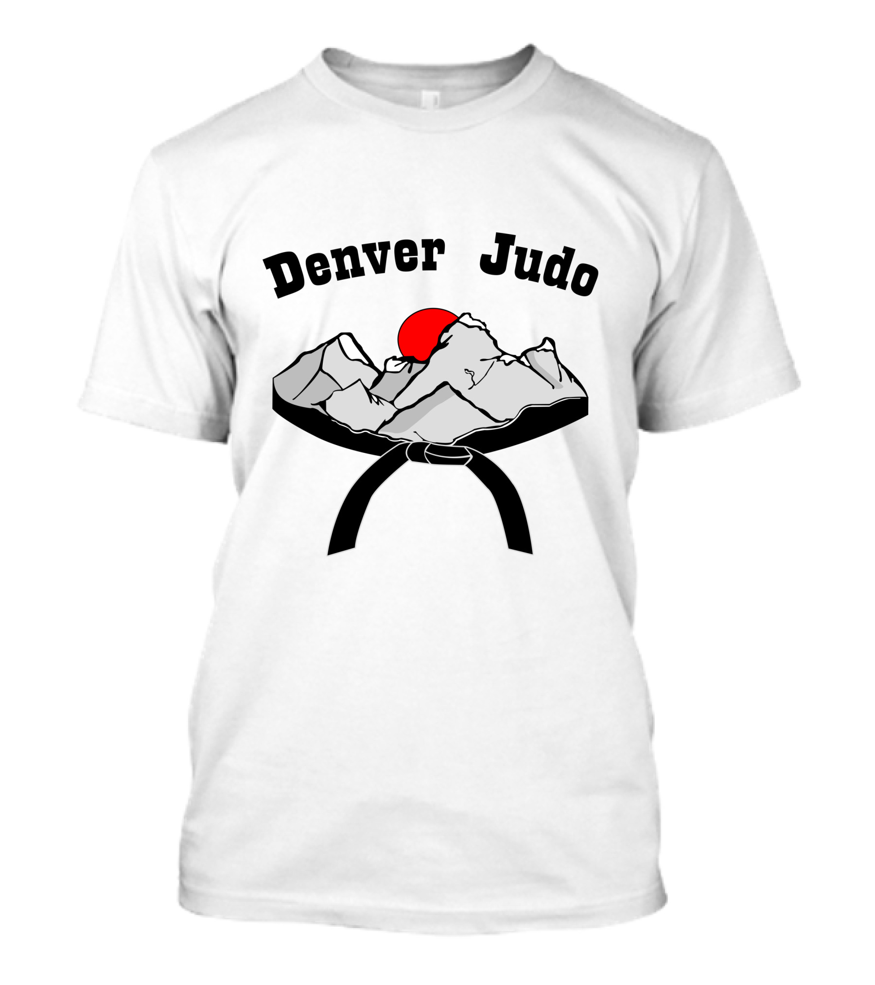 Denver Judo Mountain Black Belt Red Sun T-Shirt