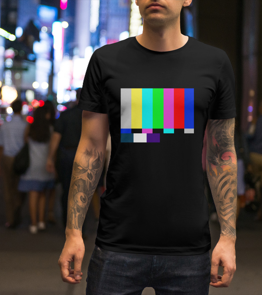Emergency Broadcast Shirt Color Bars Classic Signal T-Shirt