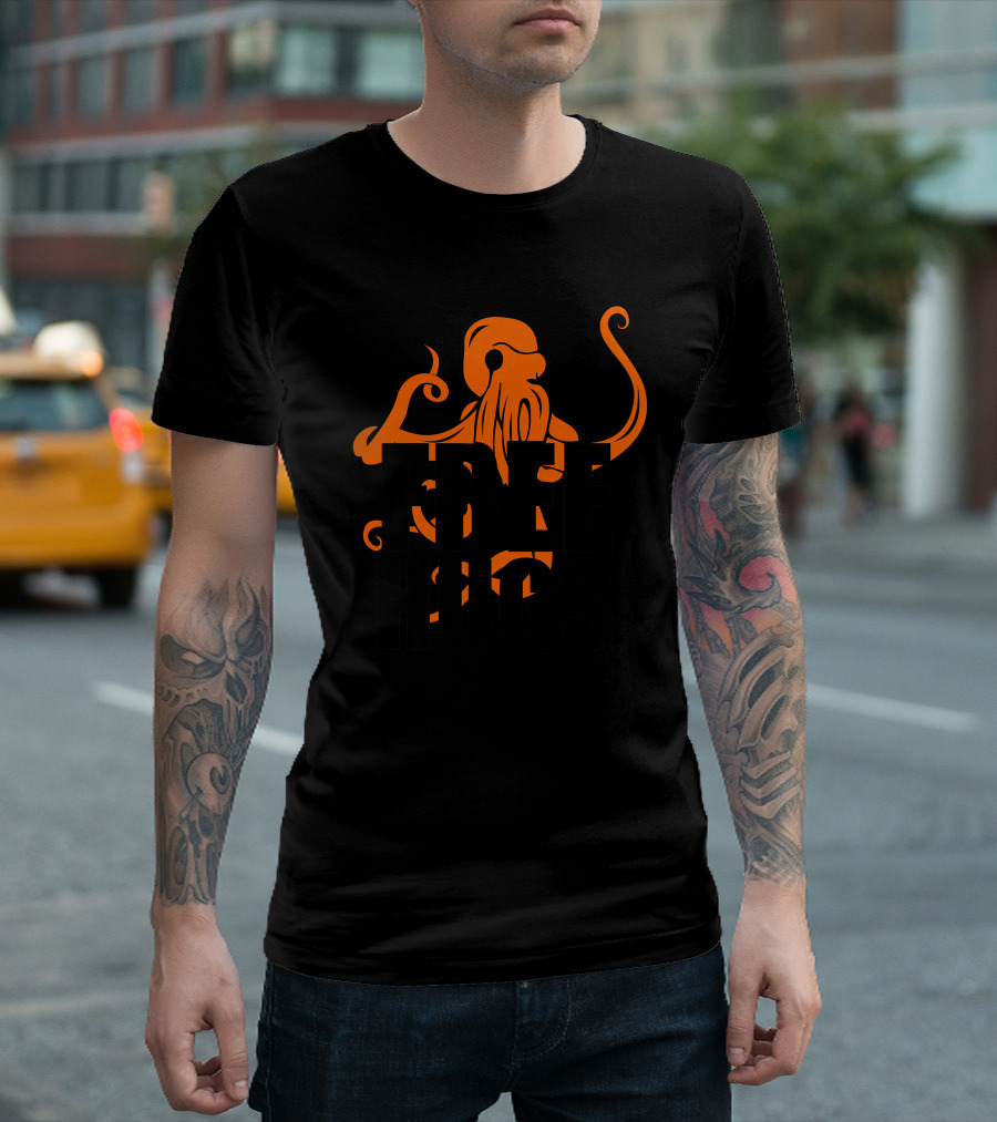 Free Hugs Octopus Peace And Love Big T-Shirt