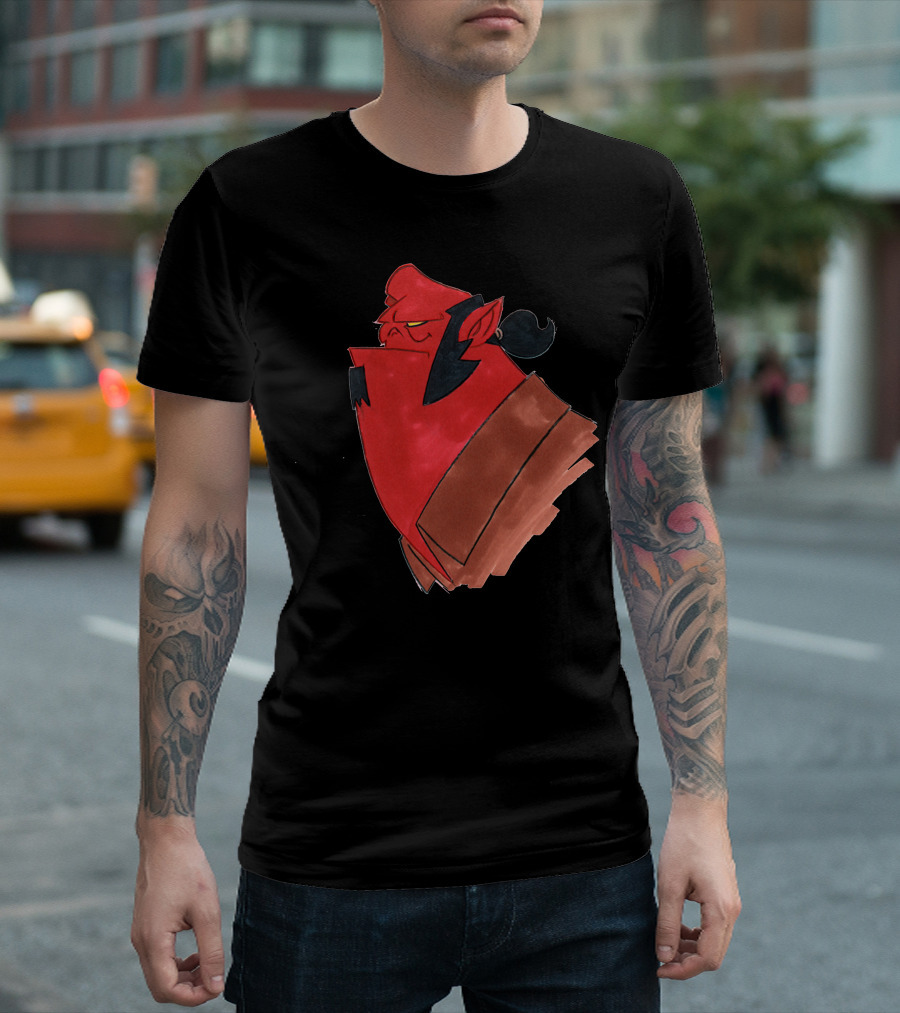 Hellboy Cartoon Style Large Head T-Shirt
