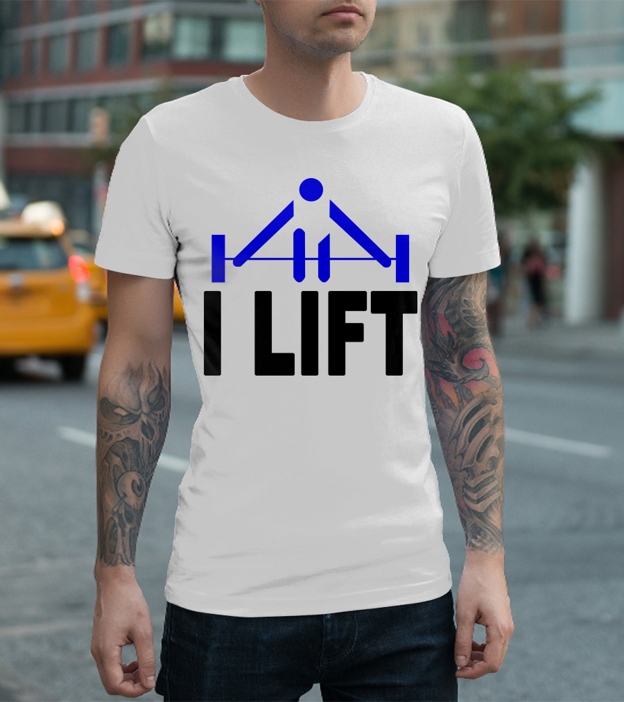 I Lift Barbell Icon Bodybuilding Fitness Enthusiast T-Shirt