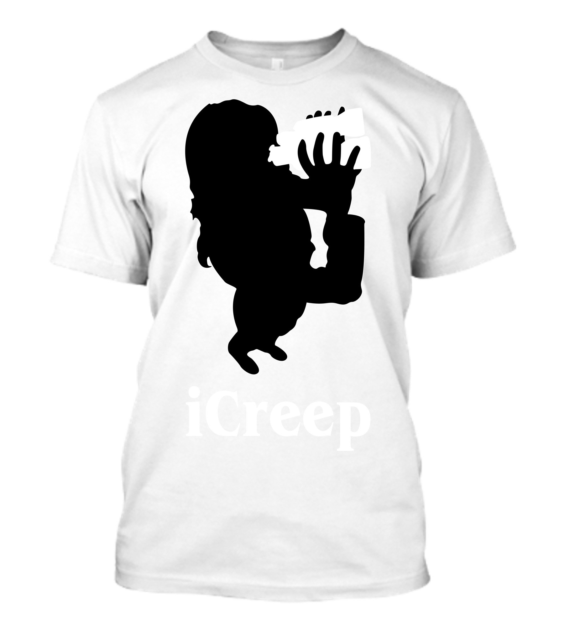 ICreep Bigfoot Silhouette Holding Binoculars T-Shirt