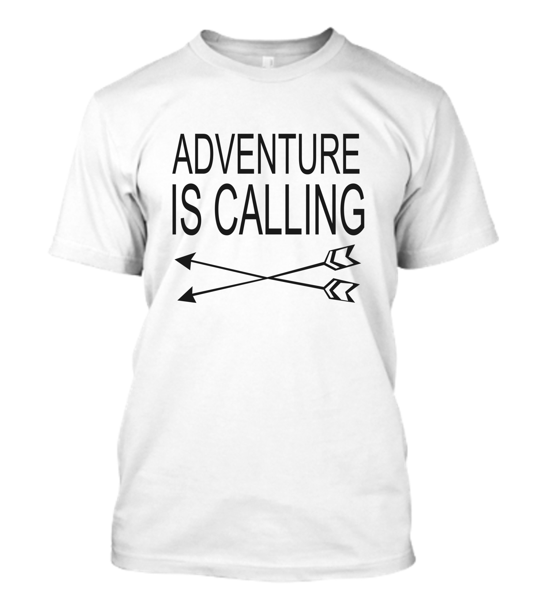 ADVENTURE IS CALLING Arrows Tops Grey White T-Shirt
