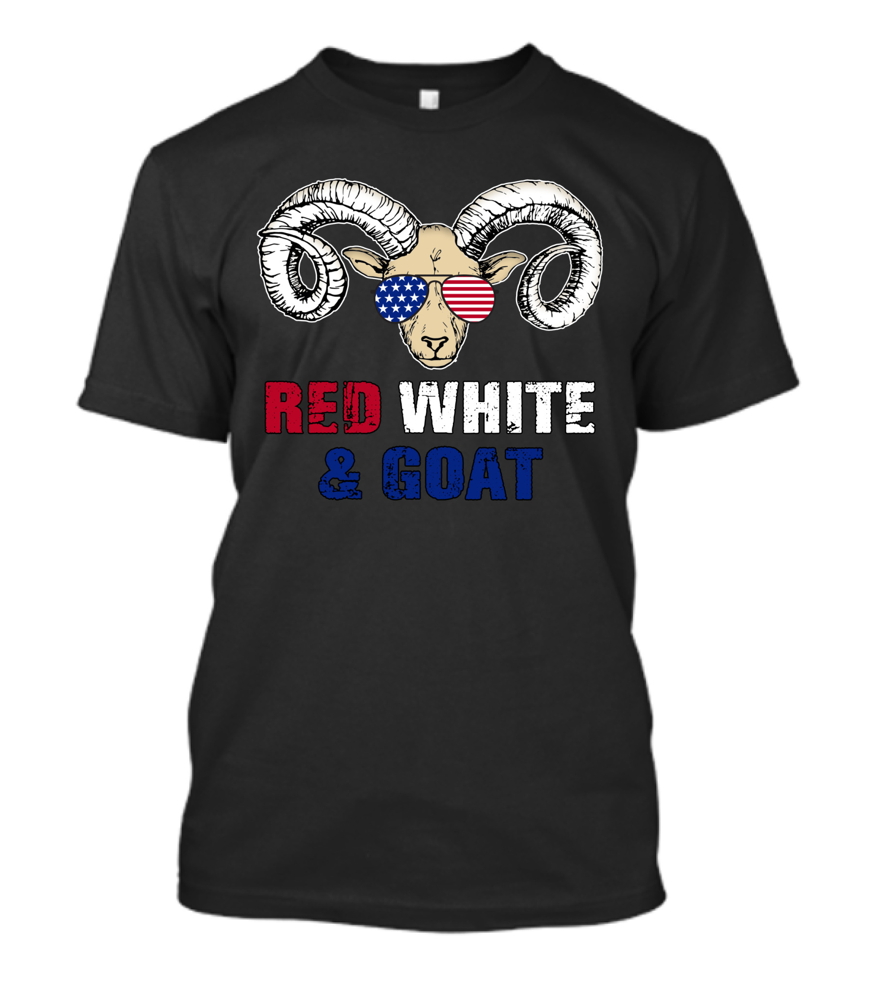 Red White And Goat 4th Of July Veteran DD 214 Coast Guard T-Shirt