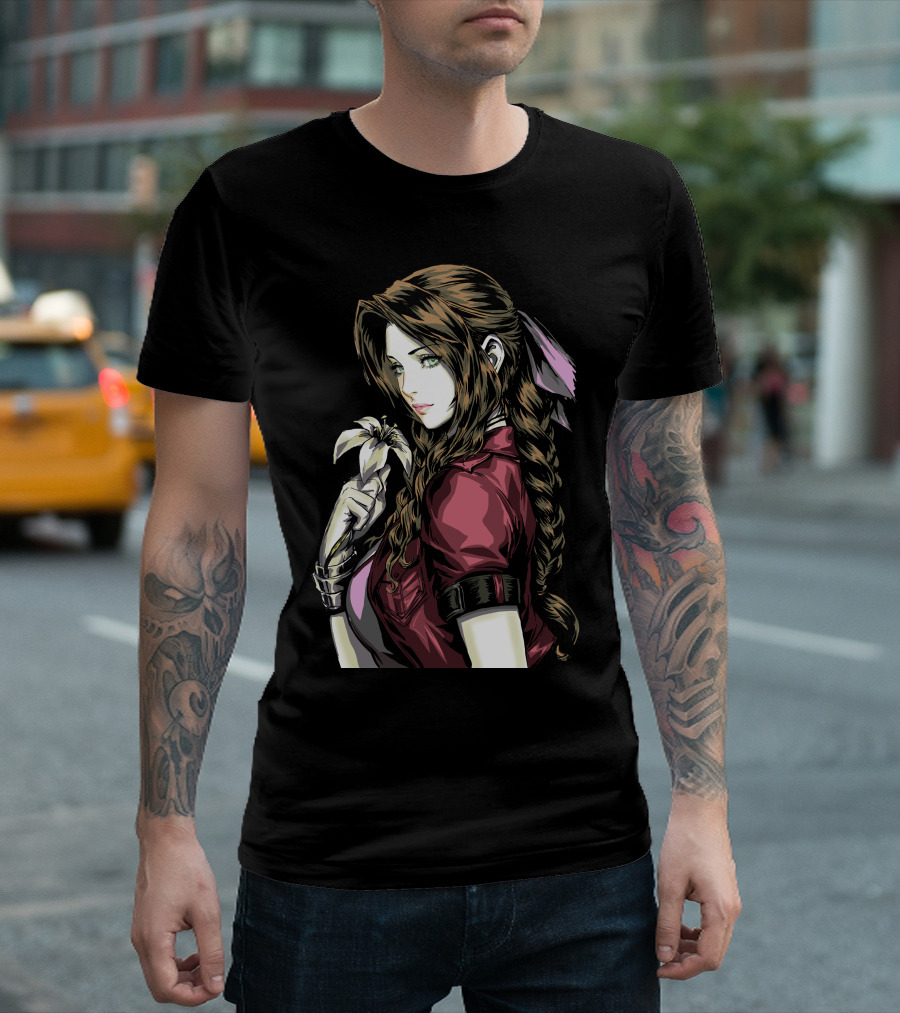 Aerith Gainsborough Final Fantasy VII Lily T-Shirt