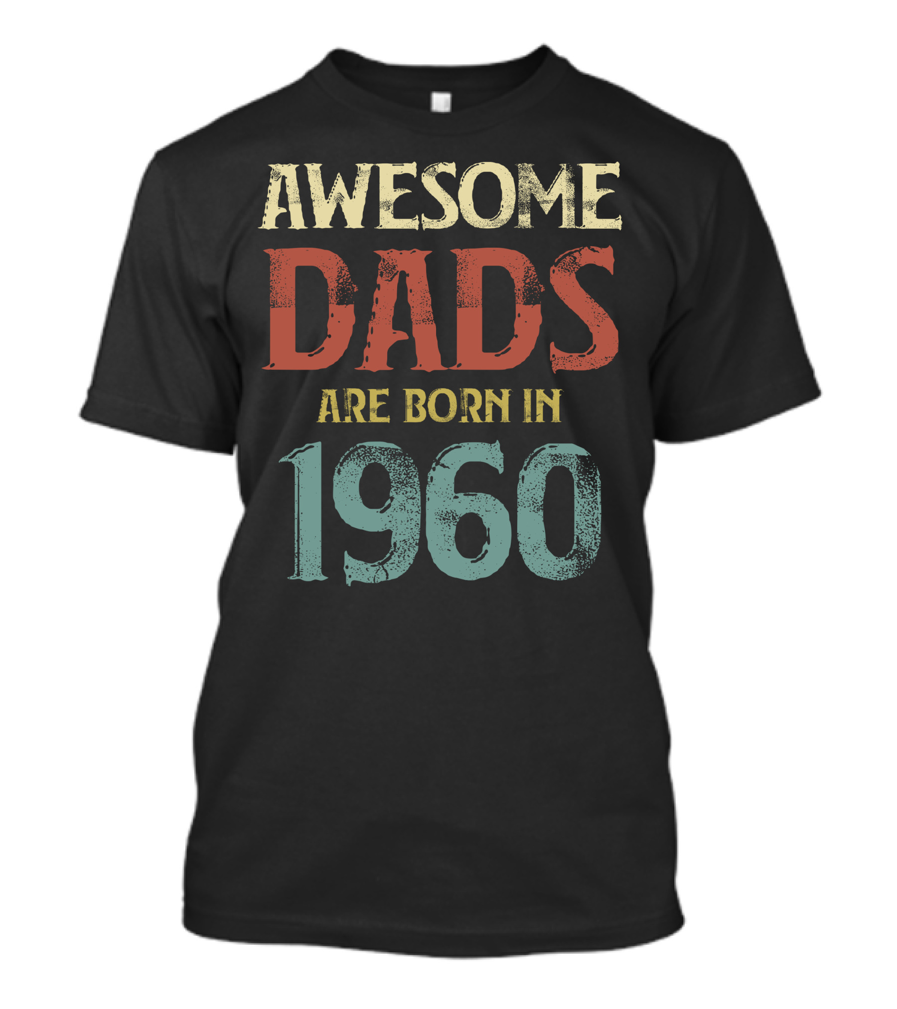 Awesome Dads Are Born In 1960 Retro T-Shirt
