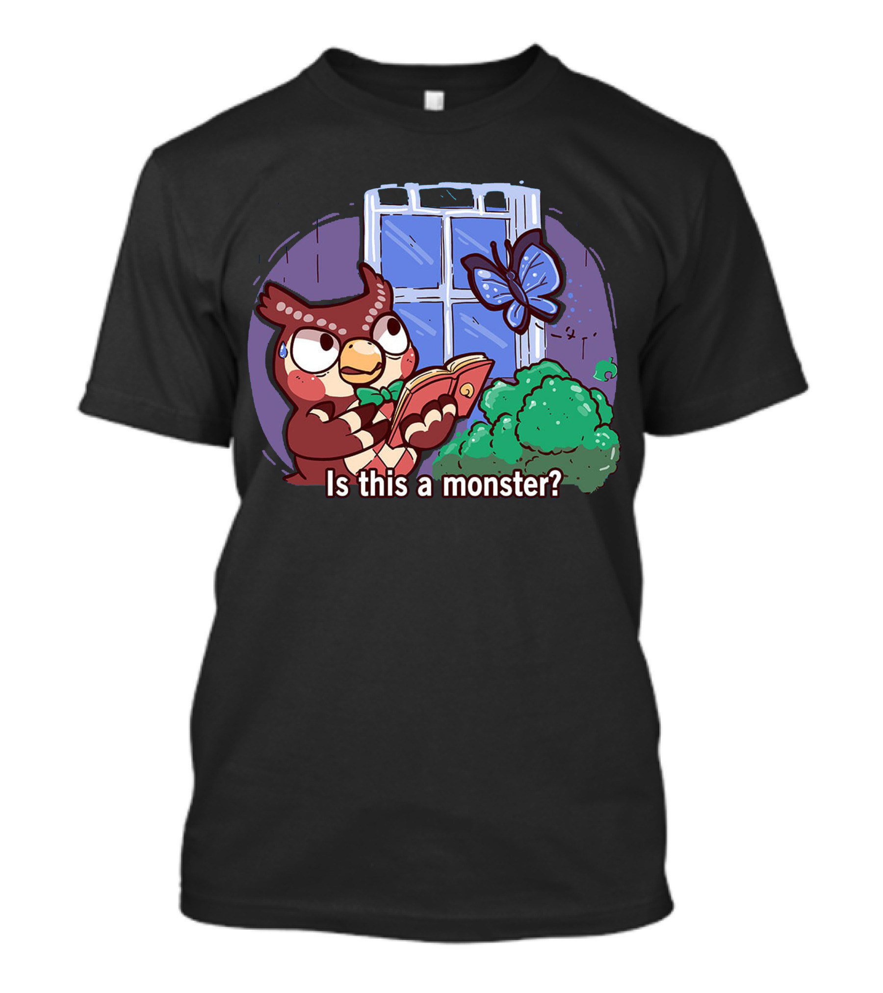 Is This A Monster Blathers Owl With Book And Butterfly At Window T-Shirt