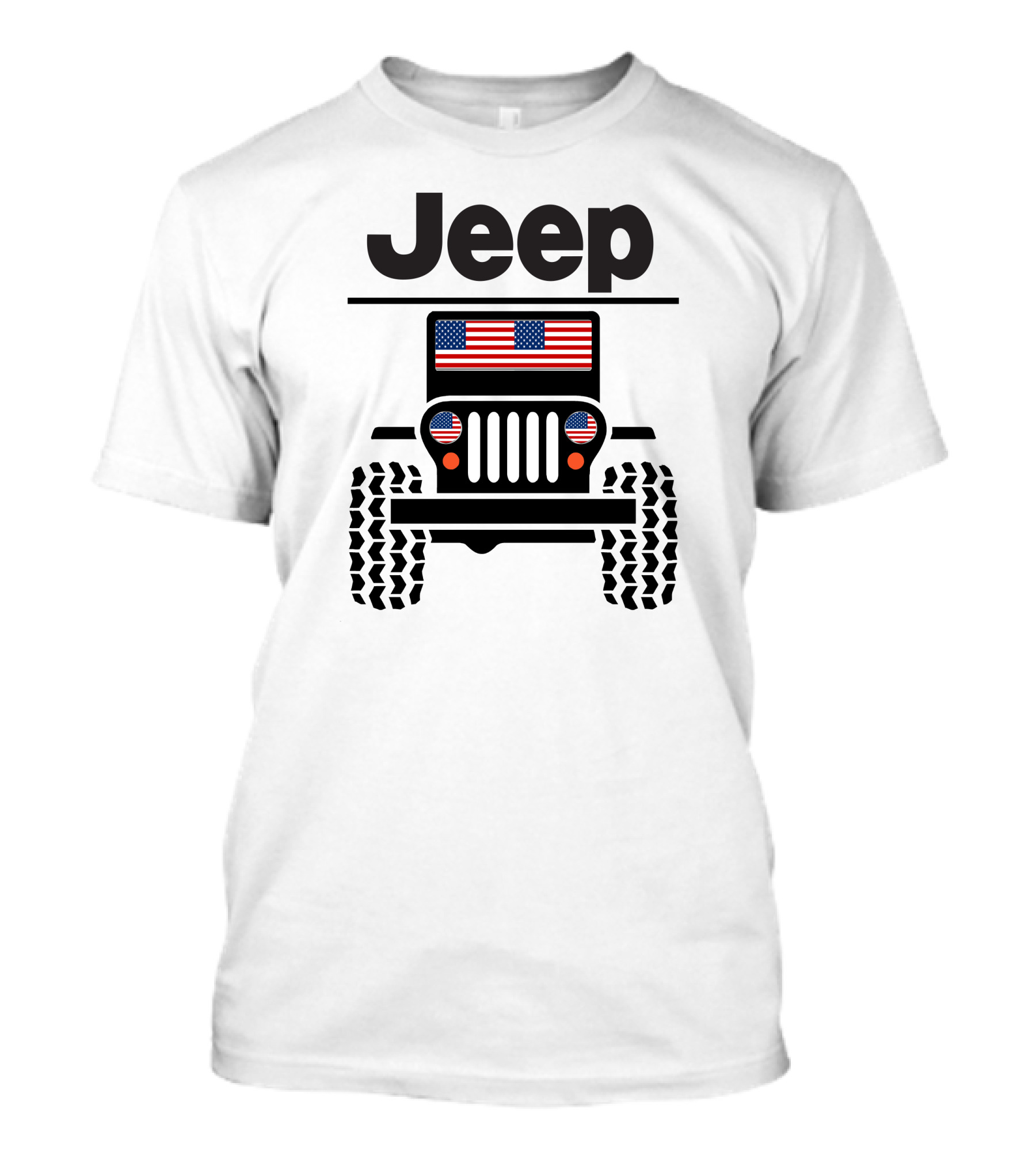 Jeep American Flag Grill T-Shirt
