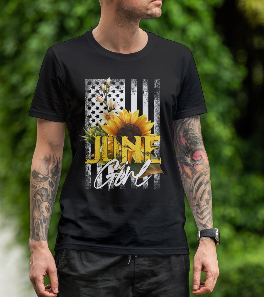 June Girl Sunflower T-Shirt