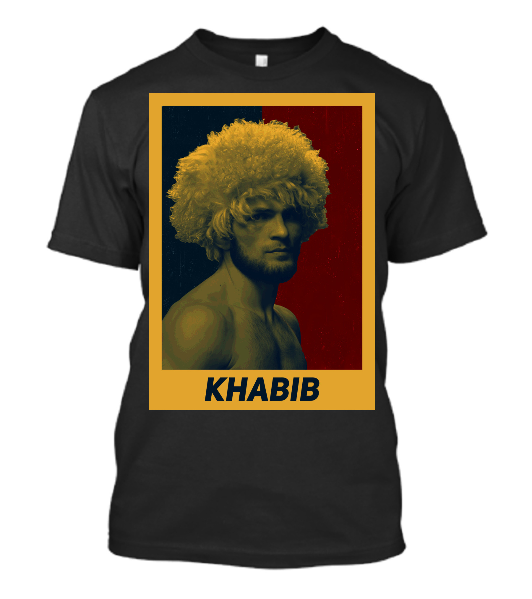 Khabib Papakha Portrait Yellow T-Shirt