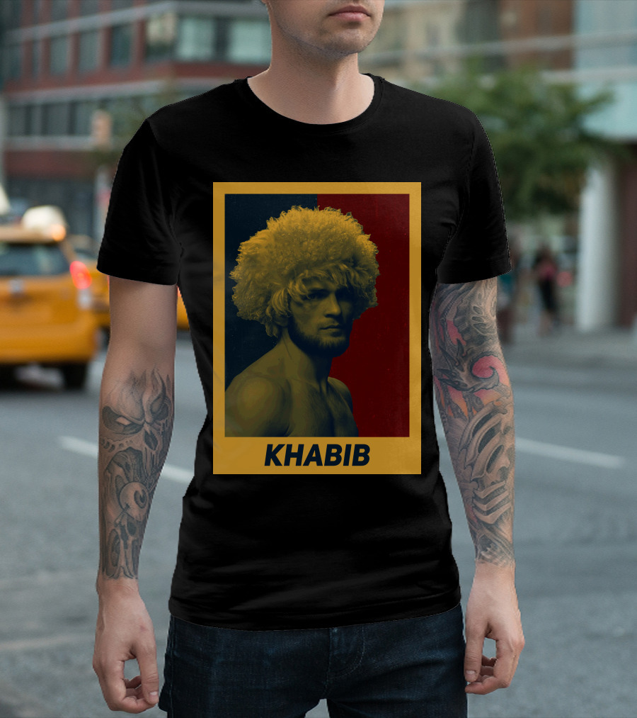 Khabib Papakha Portrait Yellow T-Shirt