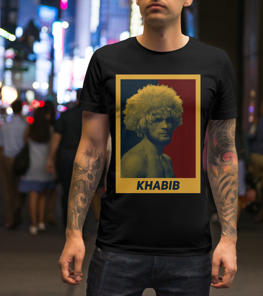 Khabib Papakha Portrait Yellow T-Shirt