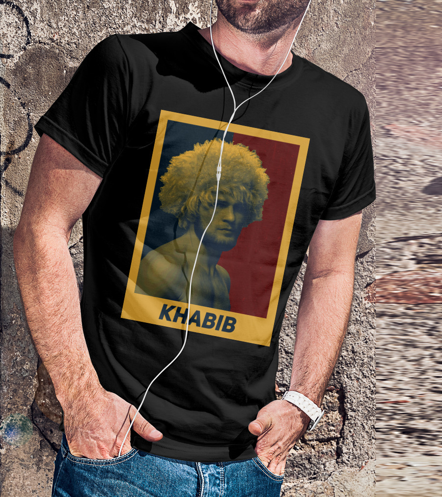 Khabib Papakha Portrait Yellow T-Shirt