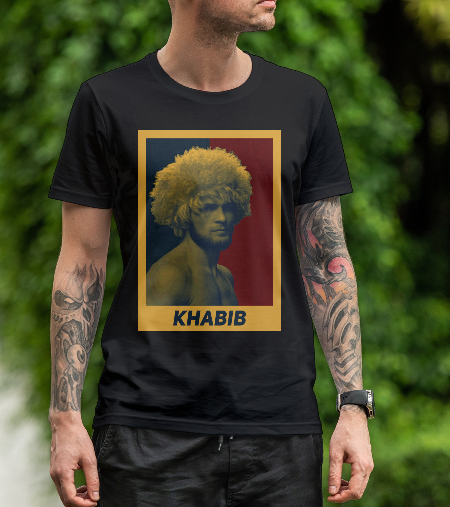 Khabib Papakha Portrait Yellow T-Shirt