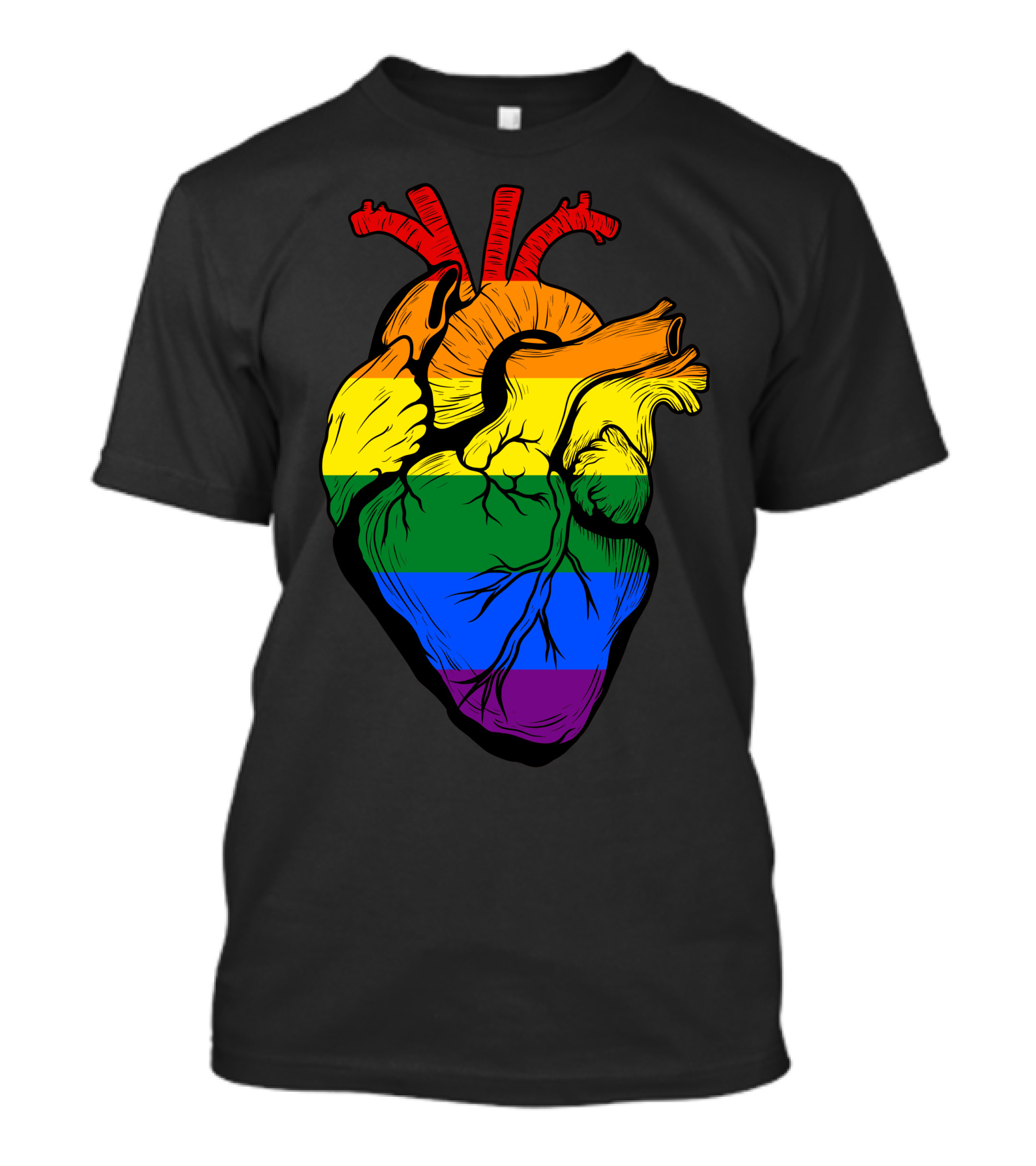 LGBT Rainbow Human Heart Pride T-Shirt