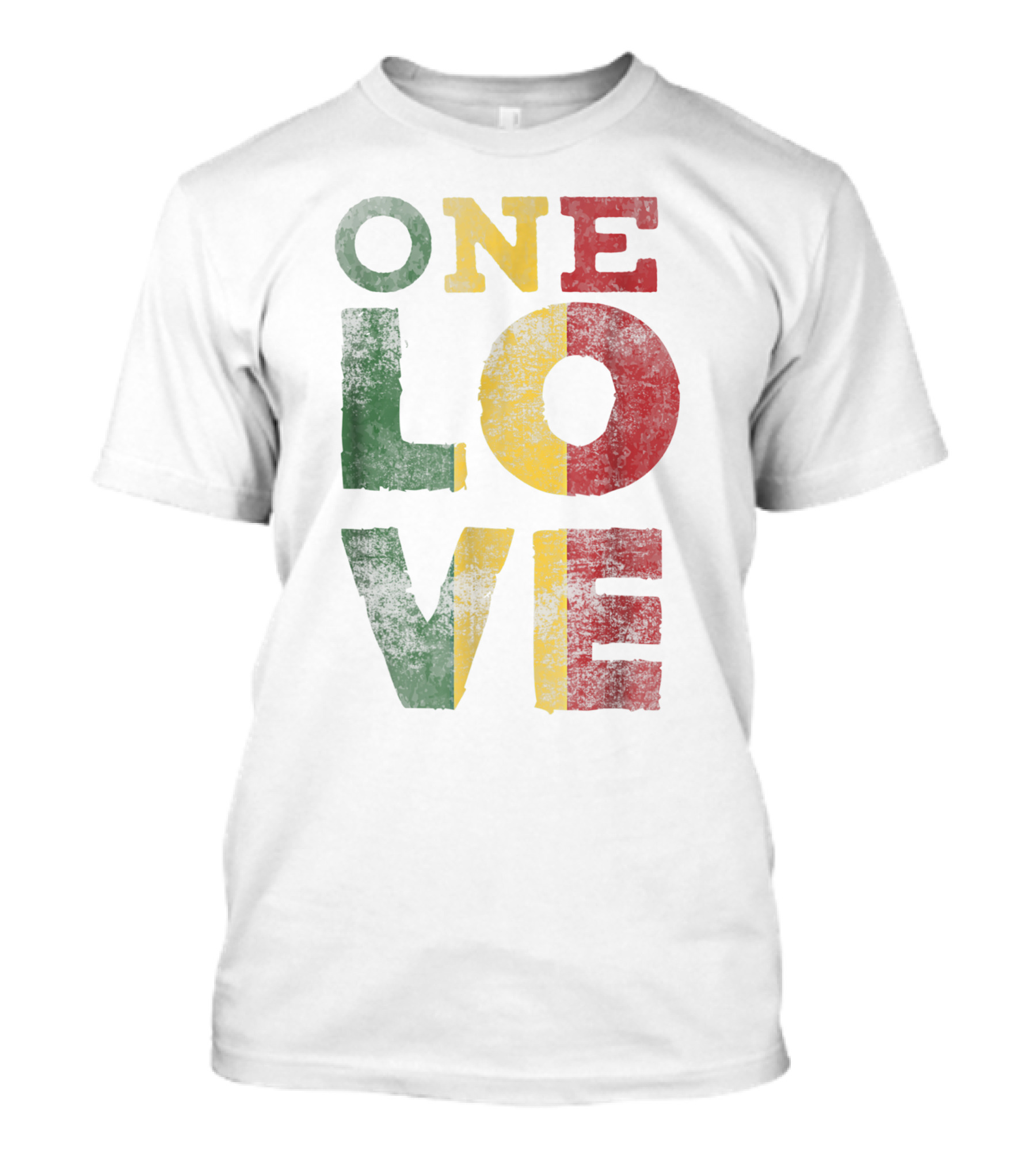 One Love Rasta Reggae Colors T-Shirt