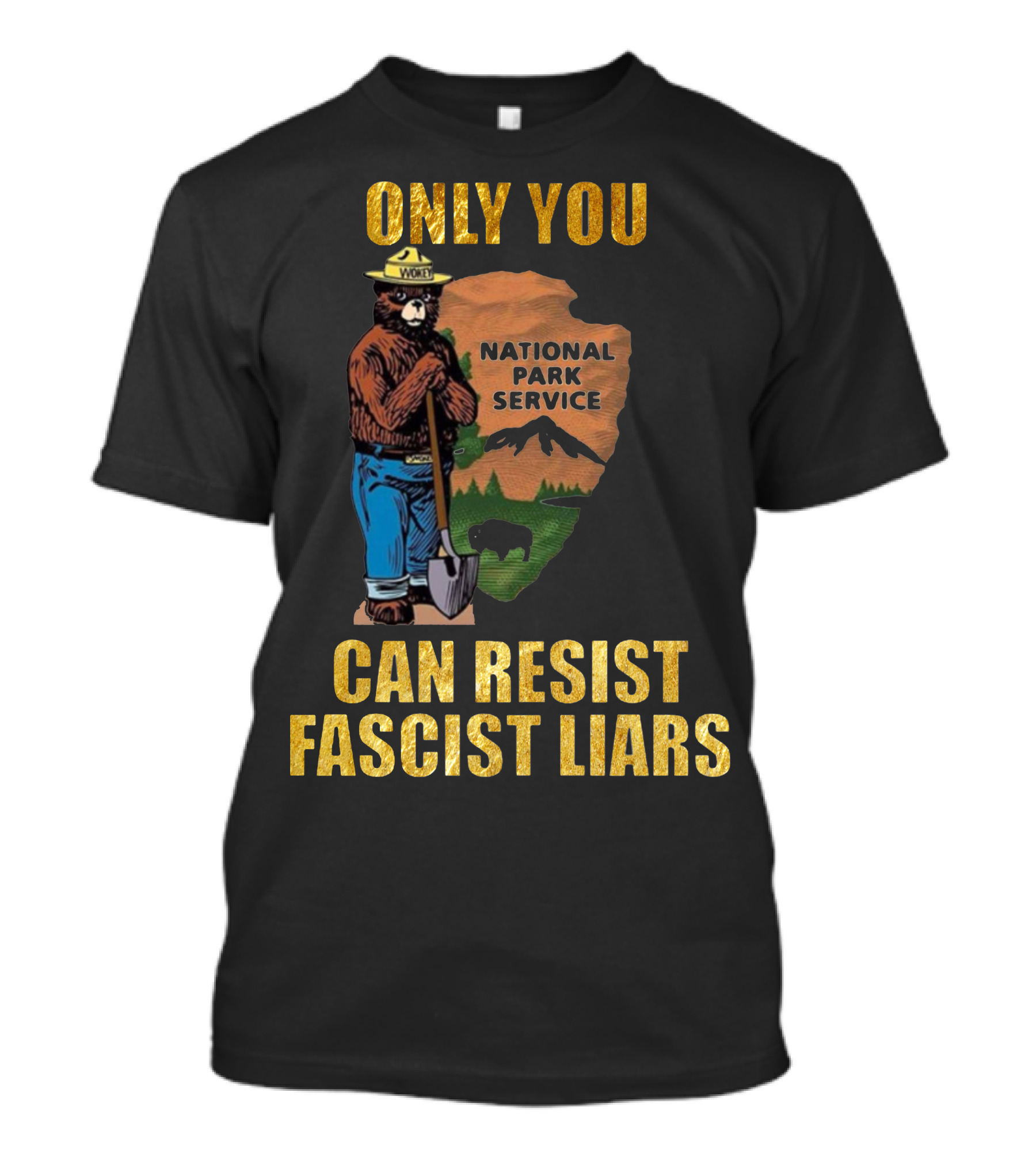 Only You Can Resist Fascist Liars National Park Service T-Shirt
