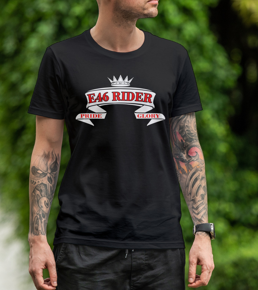 E46 Rider Pride Glory Crown Emblem T-Shirt