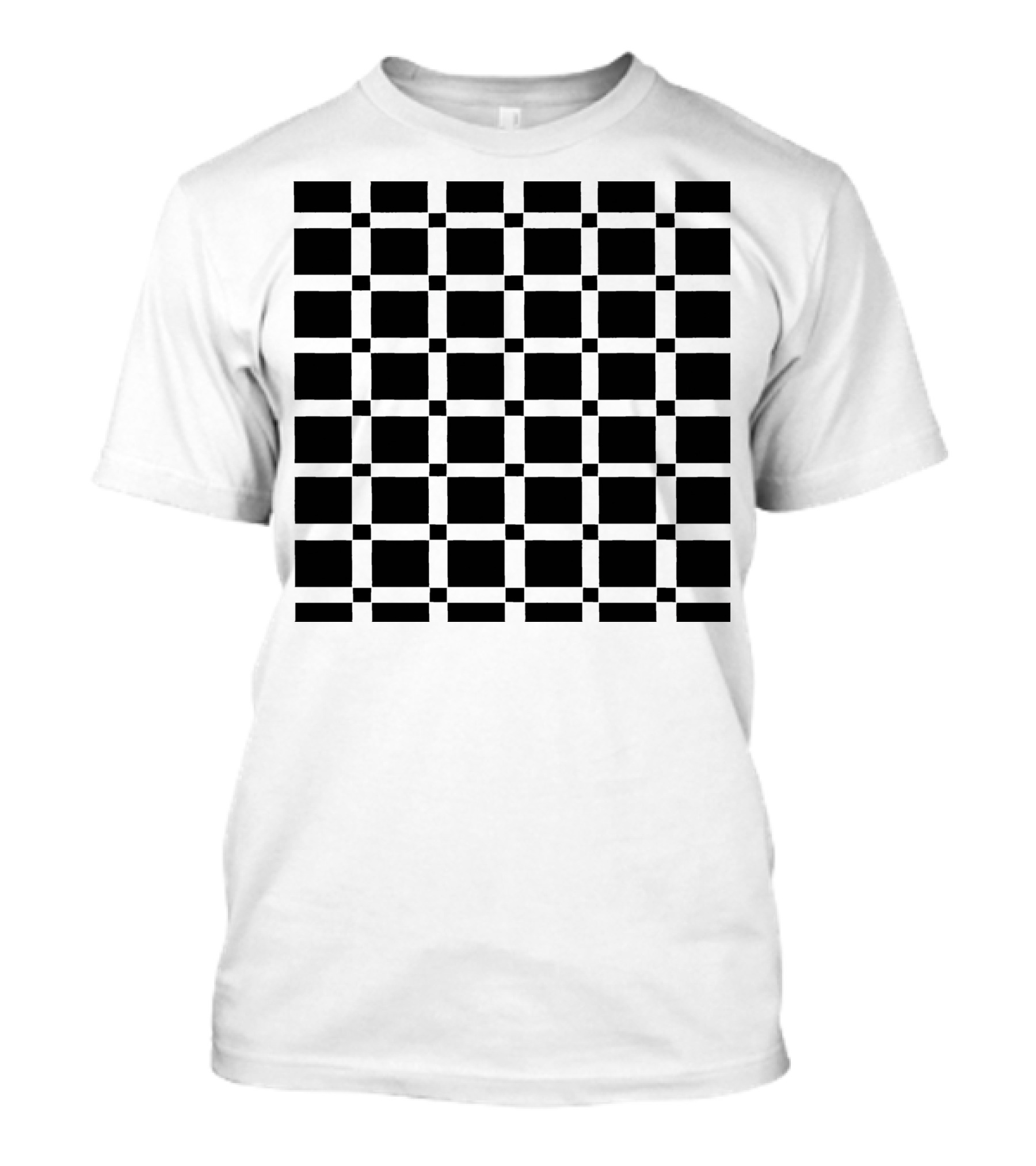 Quadri Black And Dark Gray Checkered T-Shirt