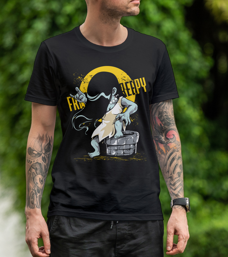 Creepy Rock And Roll Monster From The Well T-Shirt
