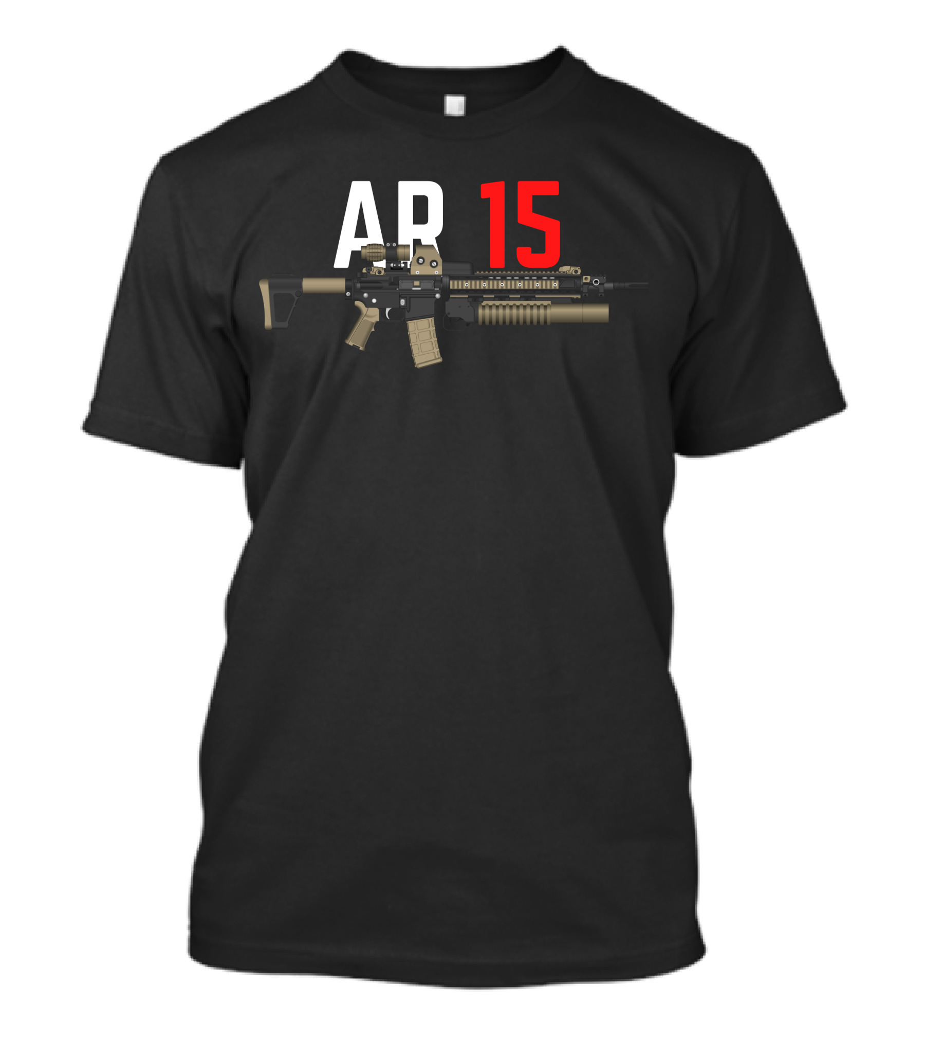 AR 15 Rifle Tactical T-Shirt