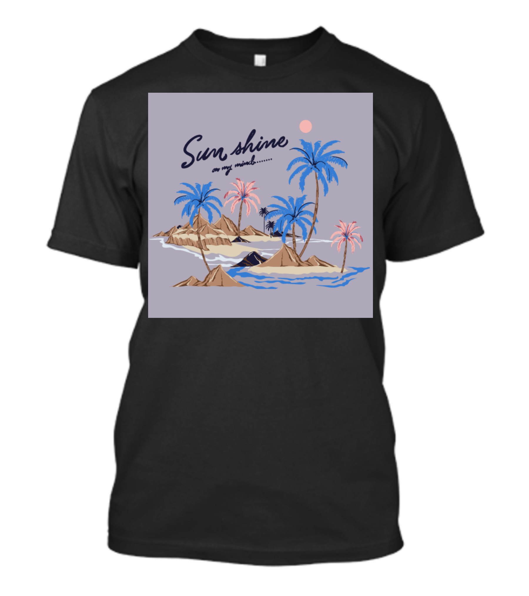 Sun Shine On My Mind Island Palm Trees T-Shirt