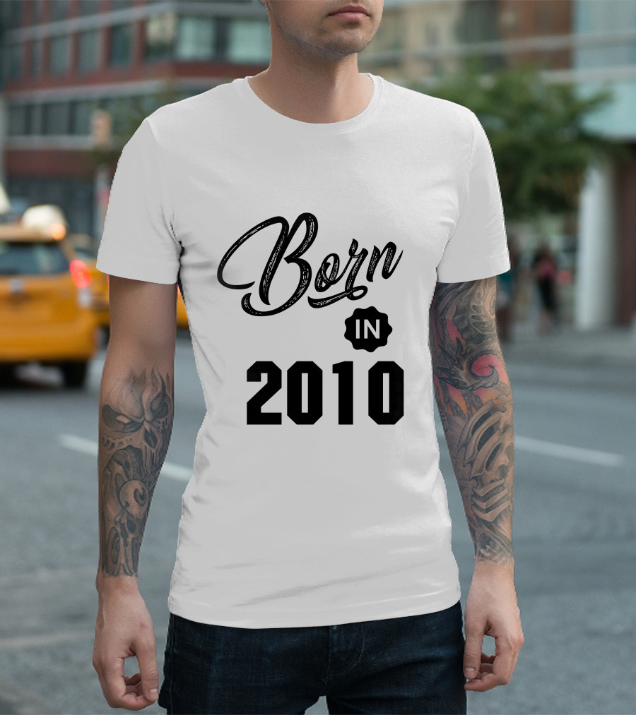 Born in 2010 Vintage Style Typography T-Shirt