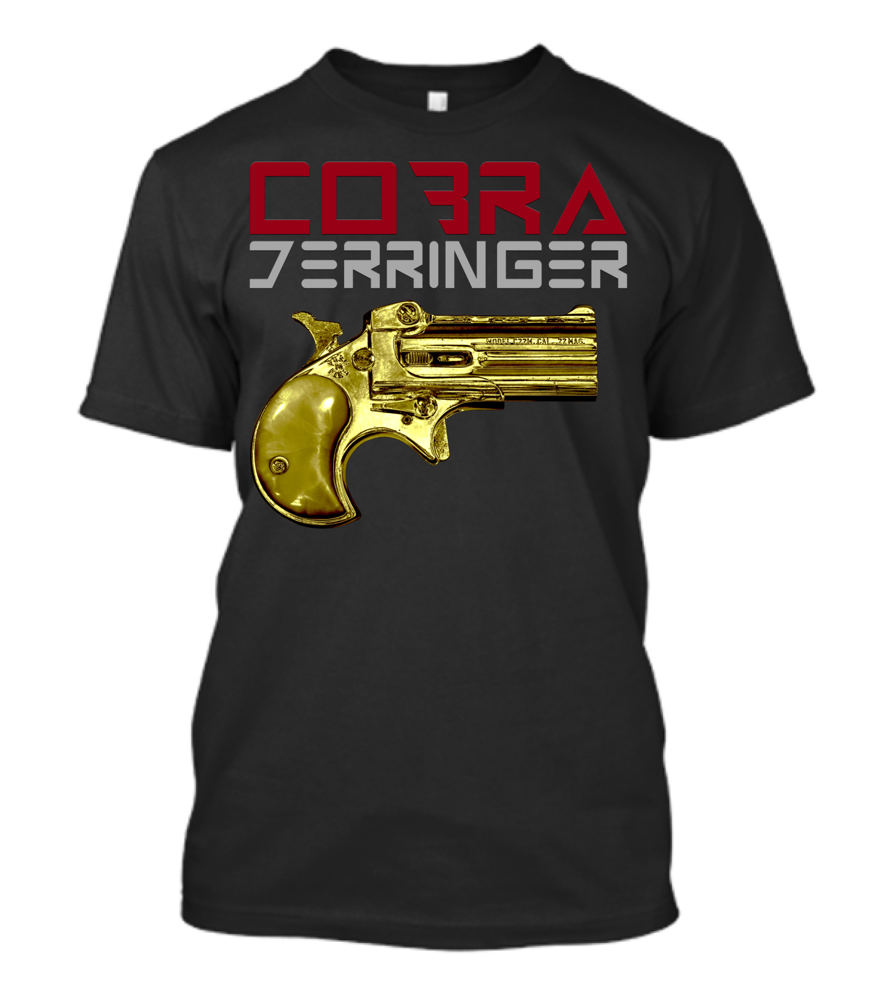 COBRA Derringer Golden Pistol T-Shirt